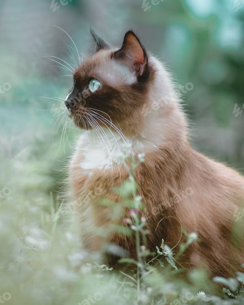 Preview: a cat is among the natural grass