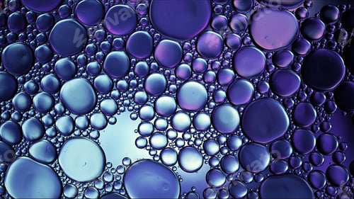 Preview: Abstract Colorful Food Oil Drops Bubbles and spheres Flowing on Water Surface