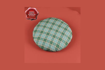 Vorschau: Rundes kariertes Kissen