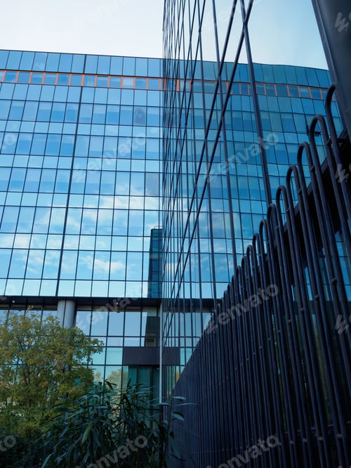 Preview: Modern building along corso Sempione in Milan, Italy, at November