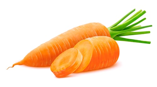 Preview: Carrot isolated on white background with clipping path