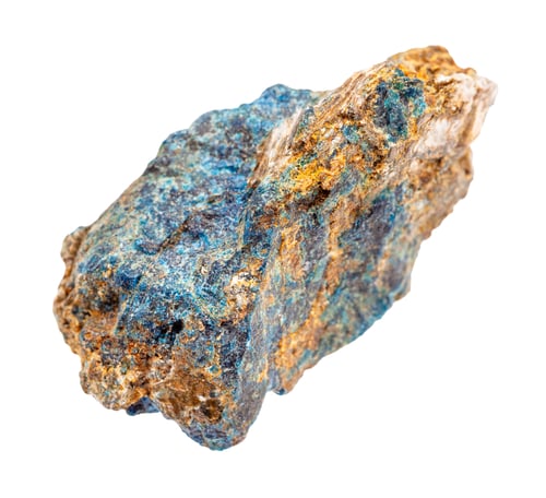 Preview: rough Lazulite rock isolated on white