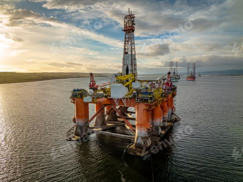 Preview: Oil Rig at Sunset