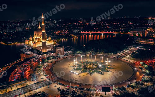 Preview: Night view of Putra Square in Putrajaya