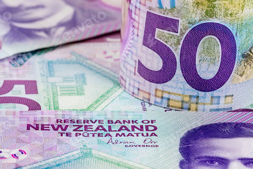 Preview: Currency, New Zealand dollar banknotes.