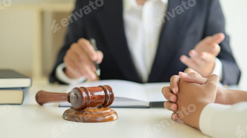 Preview: Lawyers are giving legal advice to clients.
