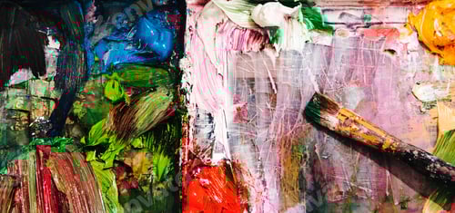 Preview: Acryllic painting and a bruch