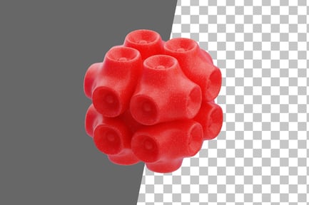Preview: Plastic Resin Abstract Red Wavy Stack 3D Icon