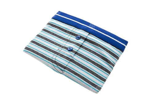 Preview: Striped Fabric Item with Blue Buttons