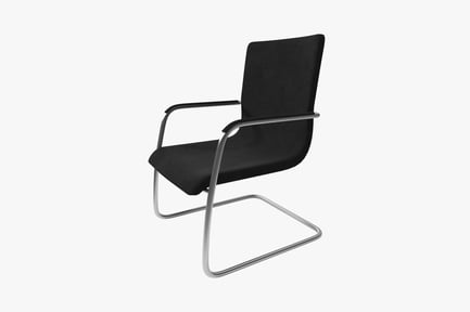 Preview: Modern office chair with chrome frame