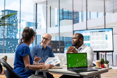 Preview: Elderly clients discussing with advisor about securing a pension plan