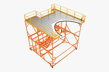 Preview: Aircraft Windshield Repair Platform with Steps