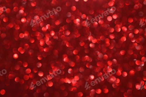 Preview: Red glitter bokeh background with sparkling light