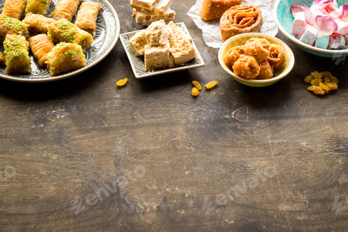 Preview: Eastern desserts background