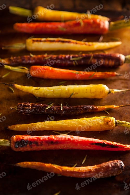 Preview: Colorful Multi Colored Roasted Carrots