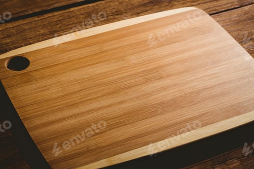 Preview: Wooden chopping board with copy space