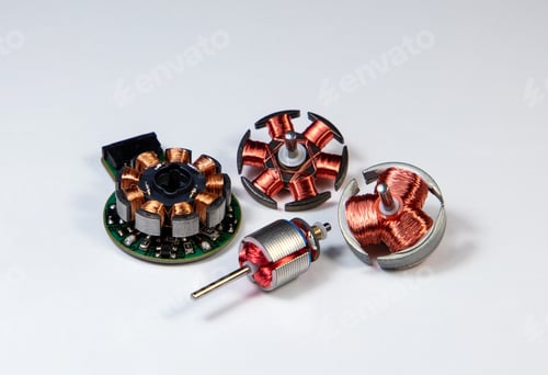 Preview: Copper wire coils from DC electric motors