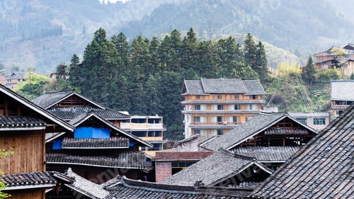 Preview: roofs of country houses in Chengyang village