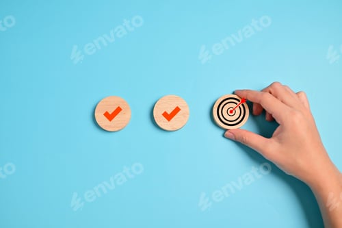 Preview: Business target goal and arrow icons,