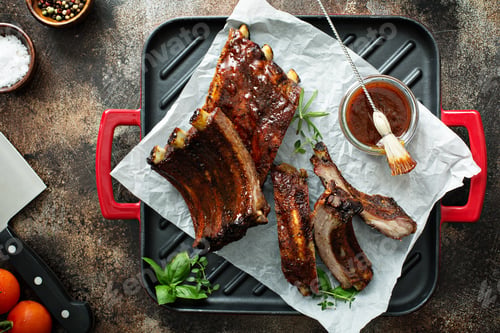 Preview: Grilled ribs with barbeque sauce