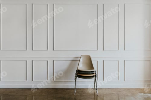 Preview: Stacked retro plastic chairs