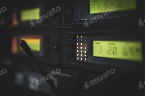 Preview: Close-up, audio equipment, a sound control concept.