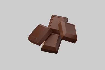 Preview: Dark chocolate bar pieces stack