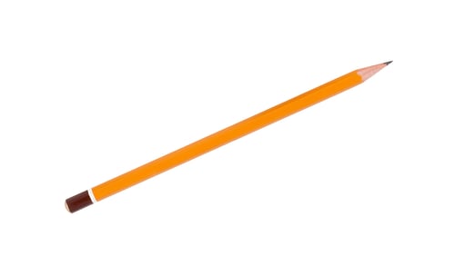 Preview: yellow pencil isolated on white