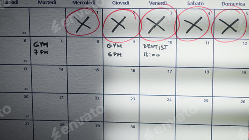 Preview: Clearing dates on the calendar at morning