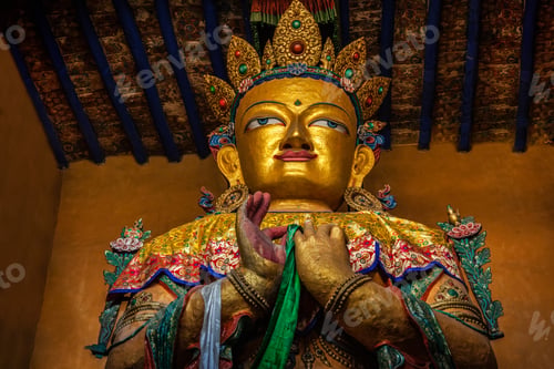 Preview: Maitreya Buddha in Tsemo gompa. Leh, Ladakh, India