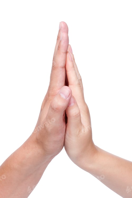 Preview: Couple Pushing Hands Together