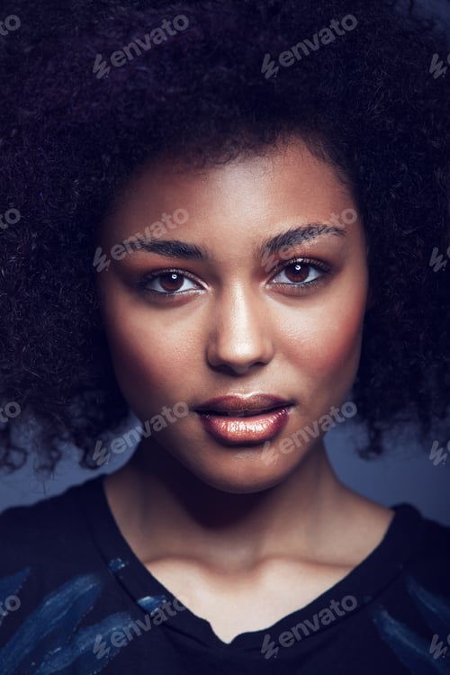 Preview: Luscious lips. Portrait of a gorgeous young woman.
