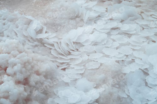Preview: Detail of salt in a salty pink lagoon