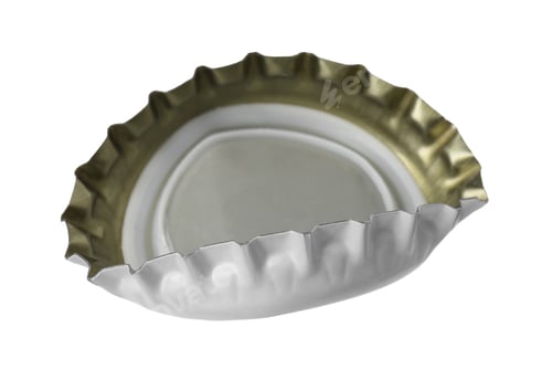 Preview: One beer bottle cap isolated on white