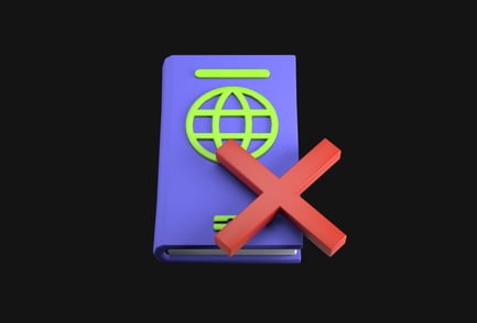 Preview: Rejected Passport With Red Cross Mark