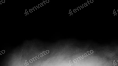 Preview: White smoke or fog isolated on black background.