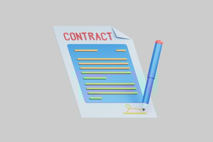 Preview: Business contract and signature pen