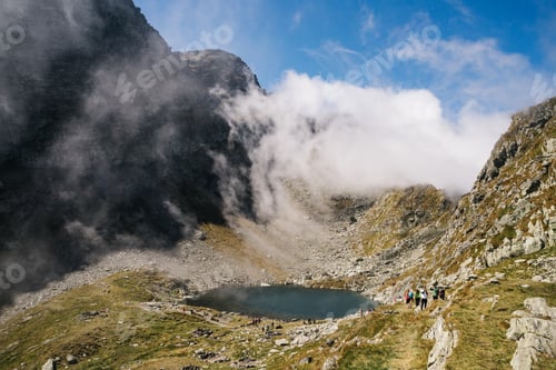 Preview: Calțun glacial lake from Făgăraș mountains, Romania.