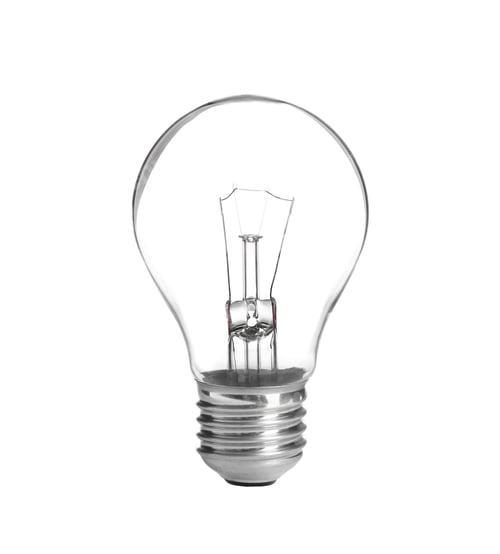 Preview: New incandescent light bulb for modern lamps on white background