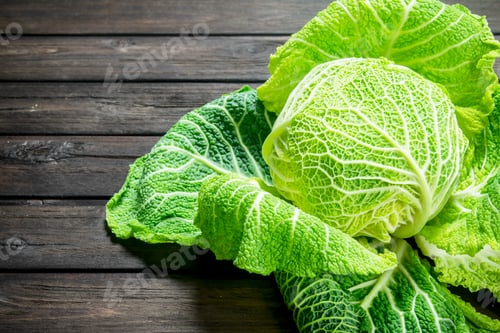 Preview: Ripe green cabbage.