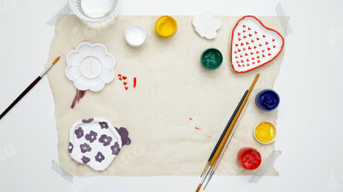 Preview: Preparing clay products for painting. Hobby clay modeling