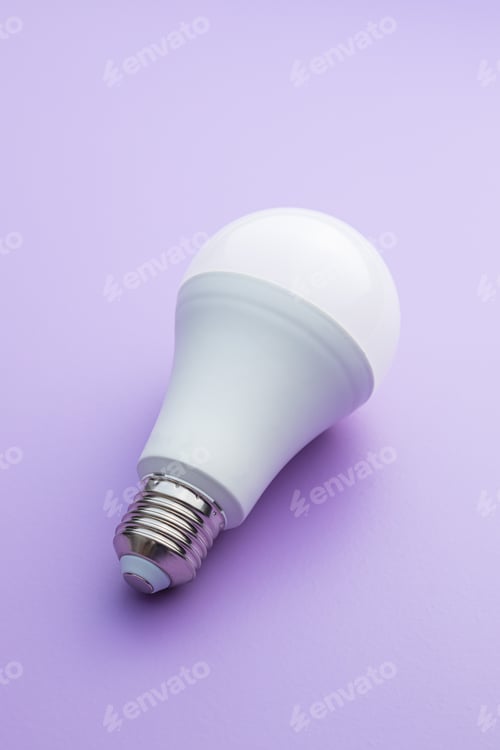 Preview: Energy saving light bulb. LED light bulb.