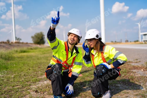 Preview: Wind turbine service engineer plan for inspection and maintenance renewable electricity generator