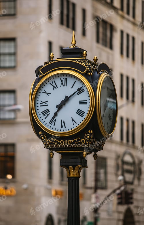 Preview: Classic Street Clock in Manhattan, New York