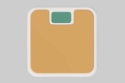 Preview: Digital scale with rounded corners.