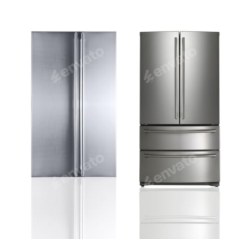 Preview: two refrigerators isolated
