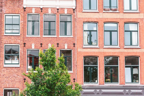 Preview: Traditional dutch medieval houses in Amsterdam capital of Netherlands