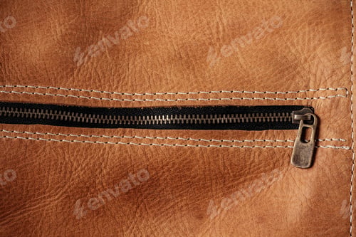 Preview: surface of leather and zipper