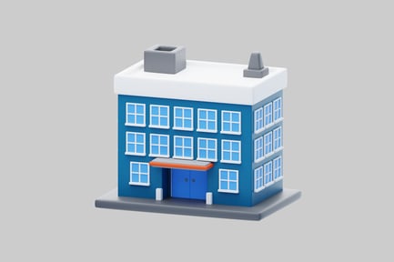 Preview: Blue cartoon office building