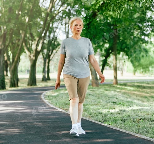 Preview: outdoor senior fitness woman lifestyle active sport exercise healthy fit elderly
